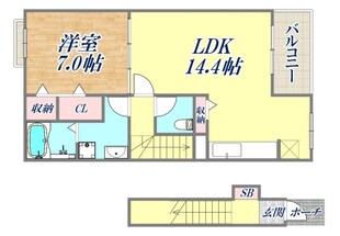 フォンテーヌ逆瀬川の物件間取画像